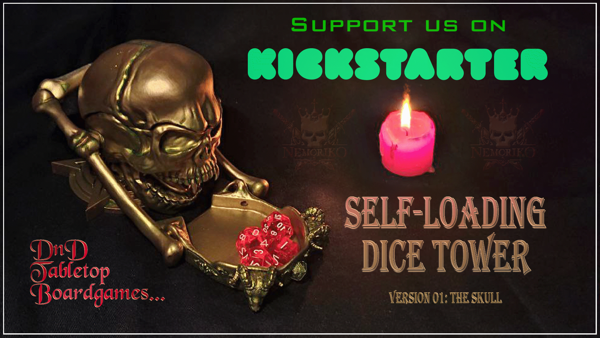 kickstarter the first self-loading dice tower